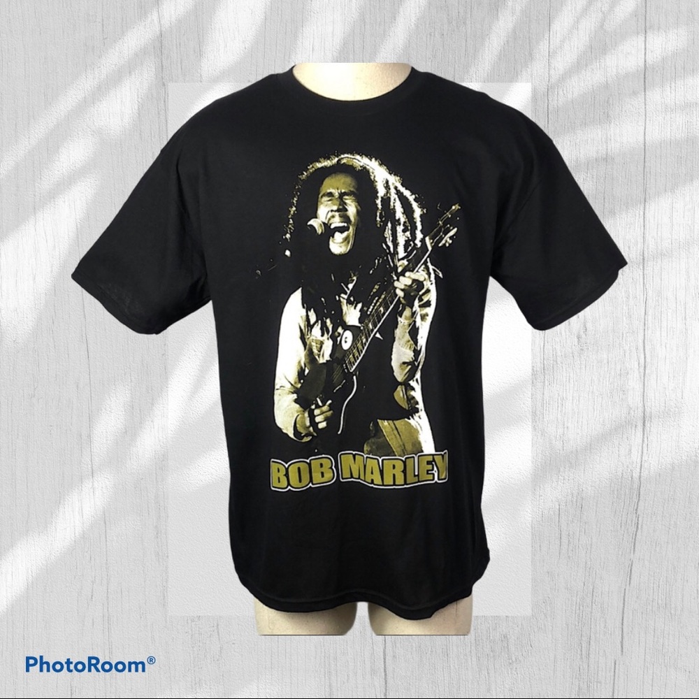 Bob Marley Black Graphic T-Shirt XL